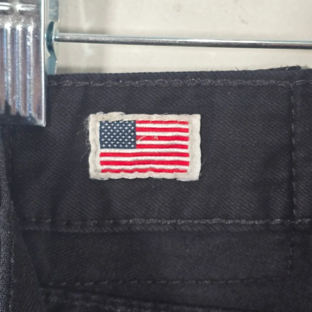 True Religion Ricky Jeans Y2K Mens 36 Black Flap Pocket Made in USA Denim